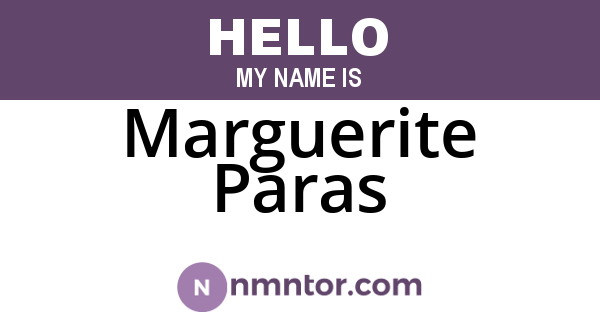 Marguerite Paras