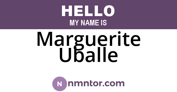 Marguerite Uballe