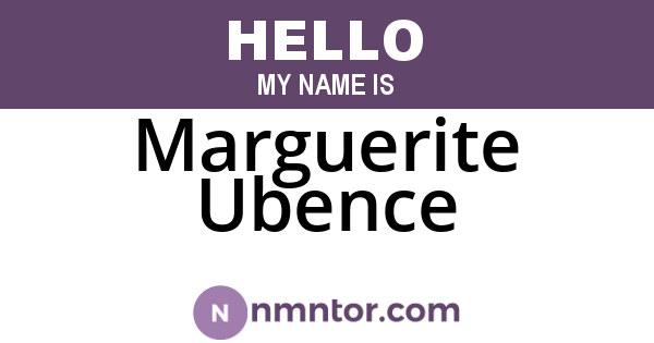 Marguerite Ubence