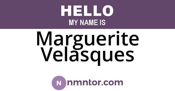 Marguerite Velasques