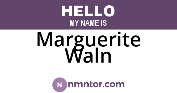 Marguerite Waln