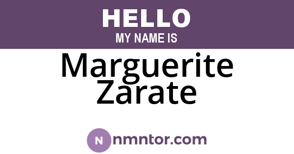 Marguerite Zarate