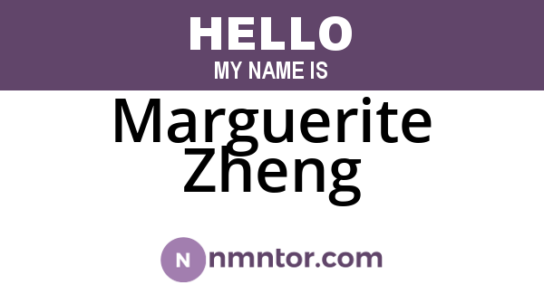 Marguerite Zheng