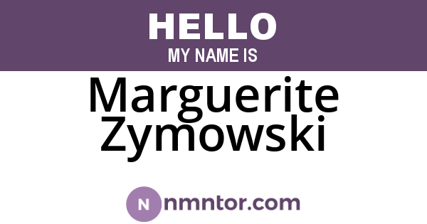 Marguerite Zymowski
