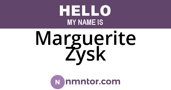 Marguerite Zysk