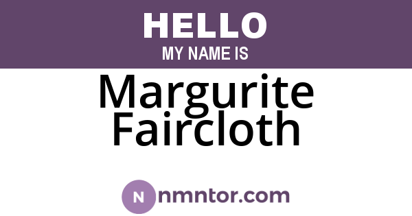 Margurite Faircloth