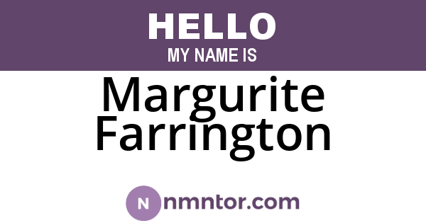 Margurite Farrington