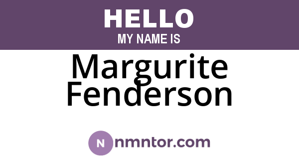 Margurite Fenderson