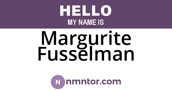Margurite Fusselman