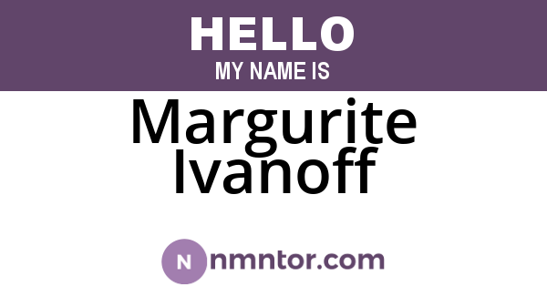 Margurite Ivanoff