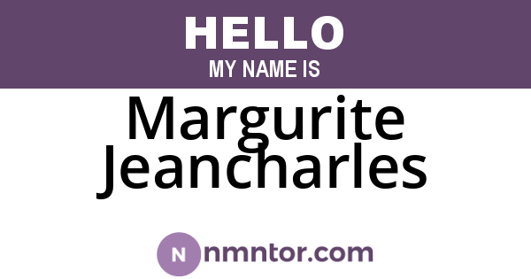 Margurite Jeancharles