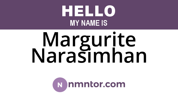 Margurite Narasimhan