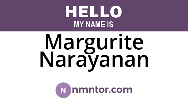 Margurite Narayanan