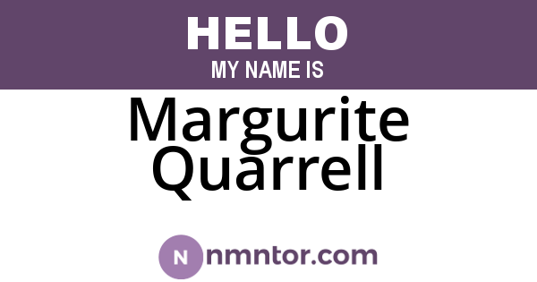 Margurite Quarrell