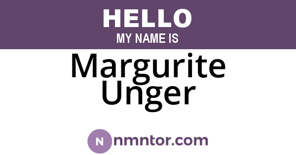 Margurite Unger