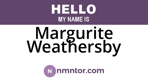 Margurite Weathersby