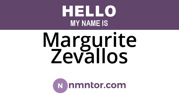 Margurite Zevallos