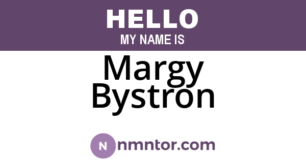 Margy Bystron