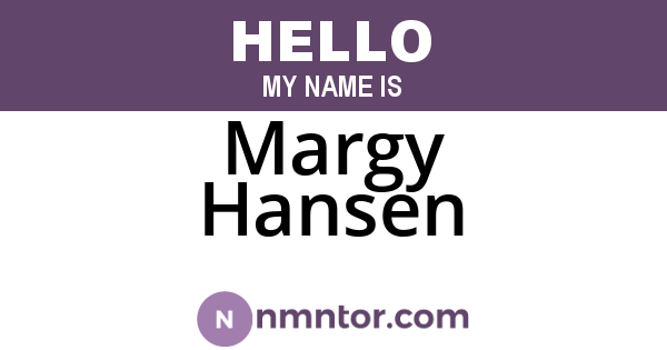 Margy Hansen