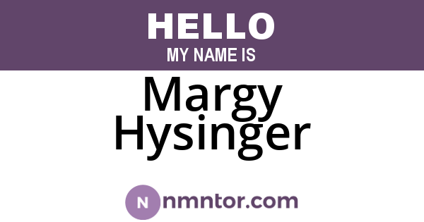 Margy Hysinger