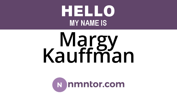 Margy Kauffman