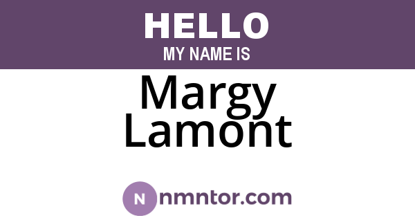 Margy Lamont