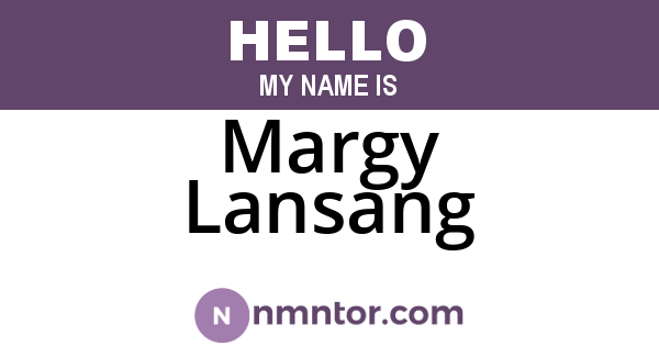 Margy Lansang