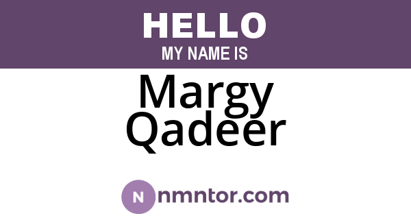 Margy Qadeer