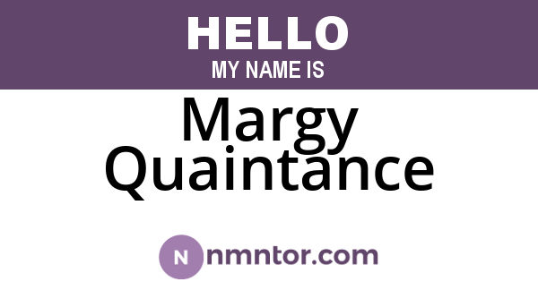 Margy Quaintance