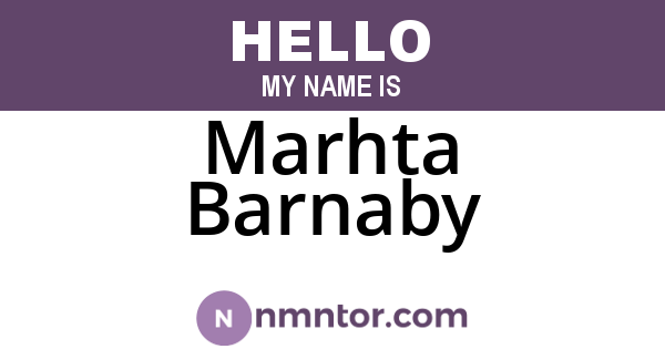 Marhta Barnaby