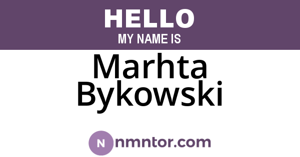 Marhta Bykowski