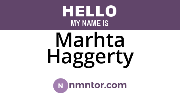 Marhta Haggerty