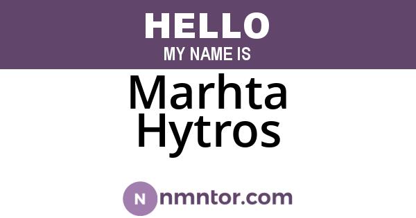 Marhta Hytros