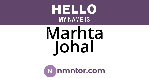 Marhta Johal