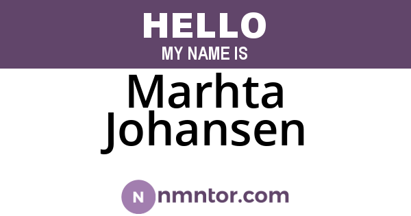 Marhta Johansen