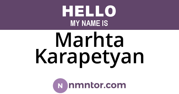 Marhta Karapetyan