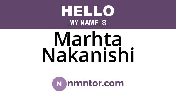 Marhta Nakanishi