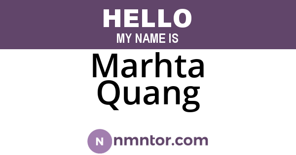 Marhta Quang
