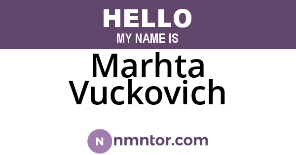 Marhta Vuckovich