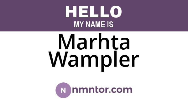 Marhta Wampler
