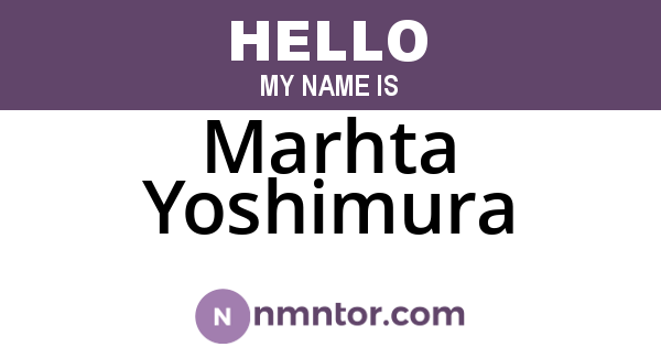Marhta Yoshimura