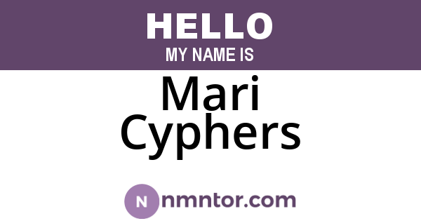 Mari Cyphers