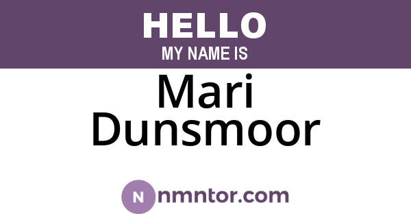Mari Dunsmoor