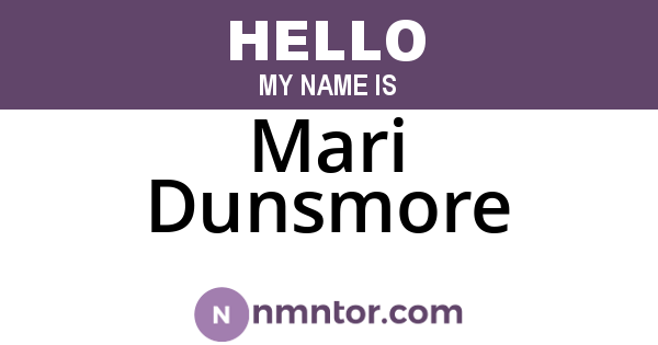 Mari Dunsmore