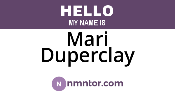 Mari Duperclay