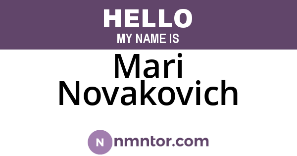 Mari Novakovich