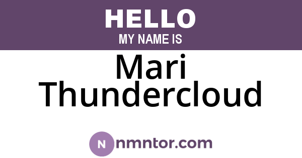 Mari Thundercloud
