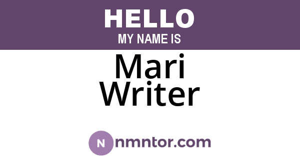Mari Writer