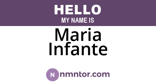 Maria Infante
