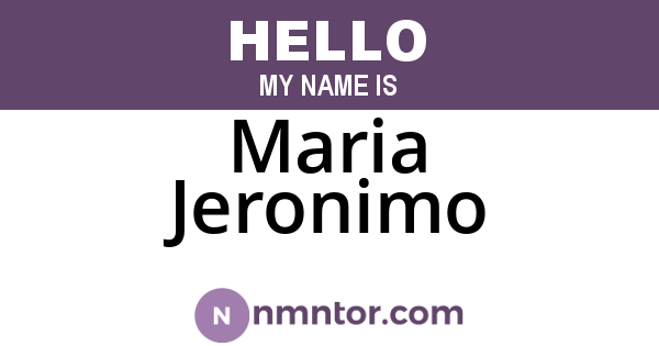 Maria Jeronimo
